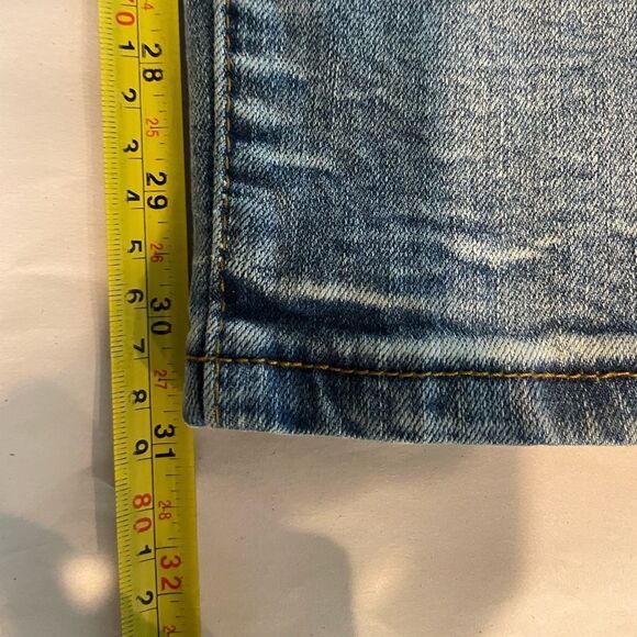 AMIRI MX1 Biker Patch Distressed Jeans Clay Indigo Size 38 - Picture 9 of 13